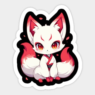 Japanese Kitsune Fox Sticker